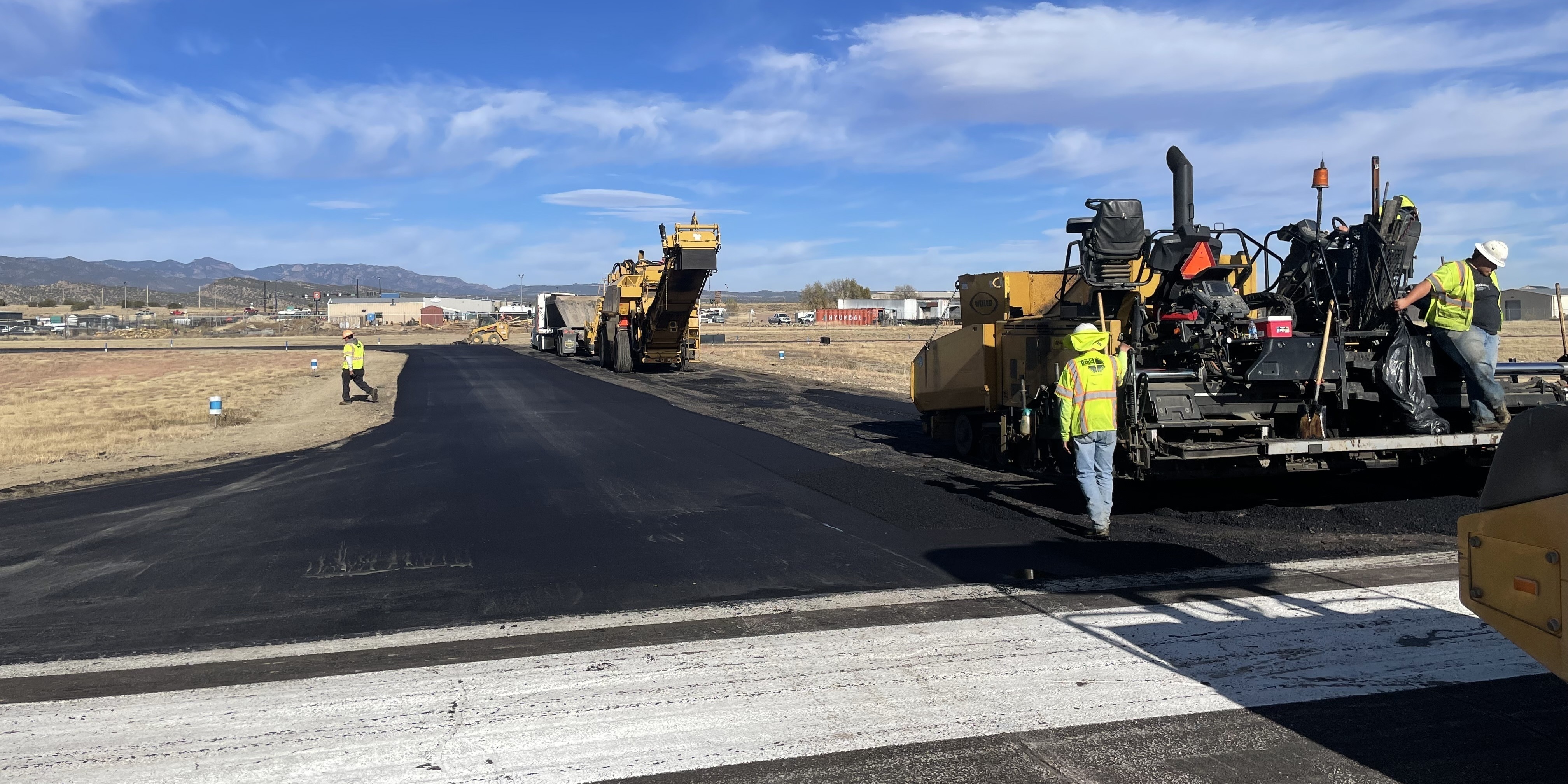 Crew working on airport development.
